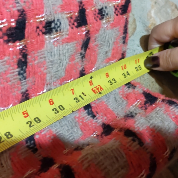 Nell Couture Anthropologie Pink Plaid & Black Tweed Crepe Mixed Media Dr… - Picture 8 of 12